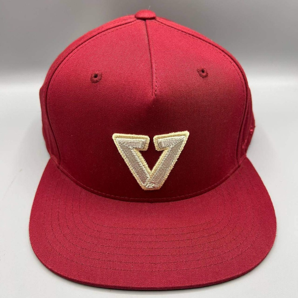 Vissla Innovators Hat Men Red Black Embroidered Snap Back Cap New